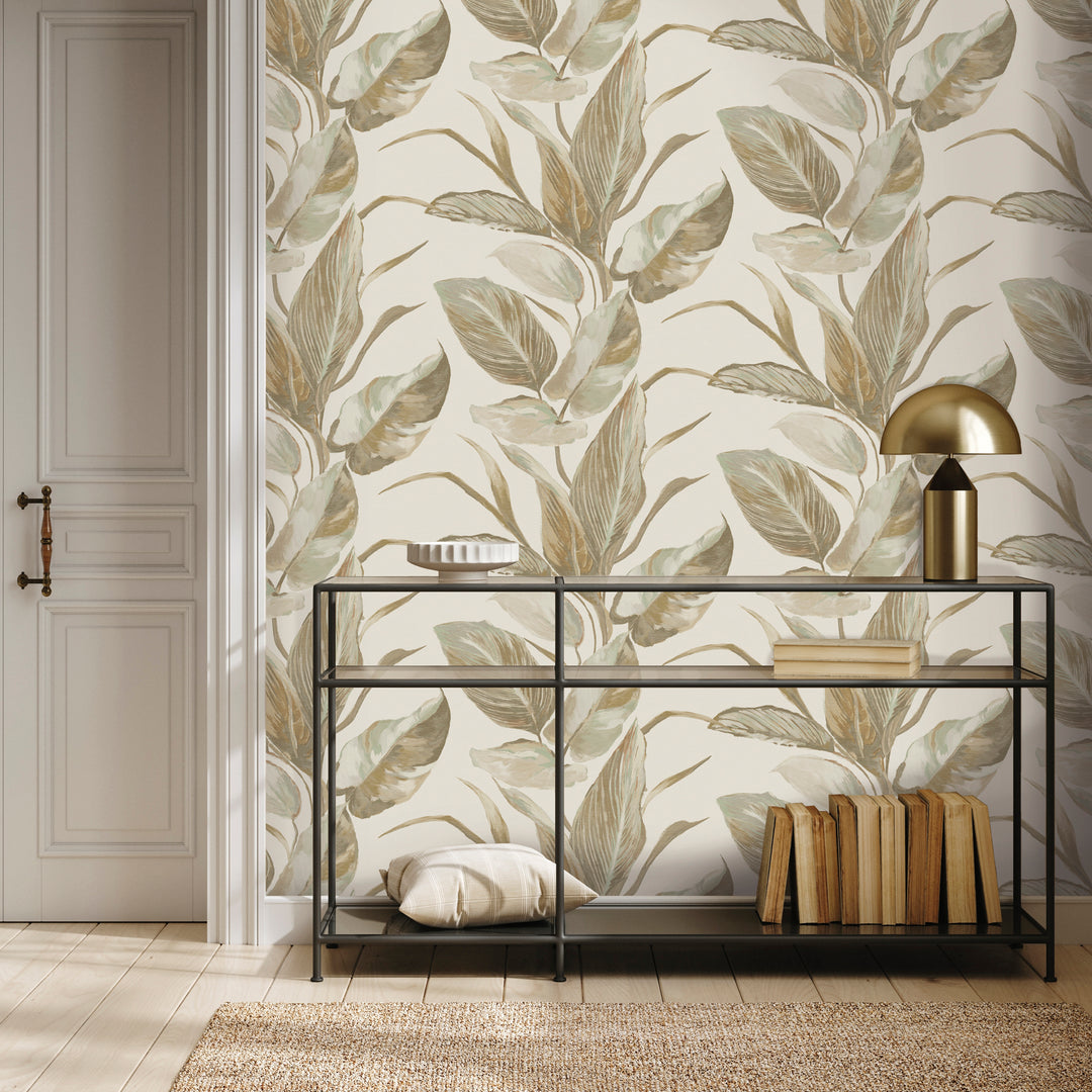 Metallic Watercolor Foliage Print - 8270 19