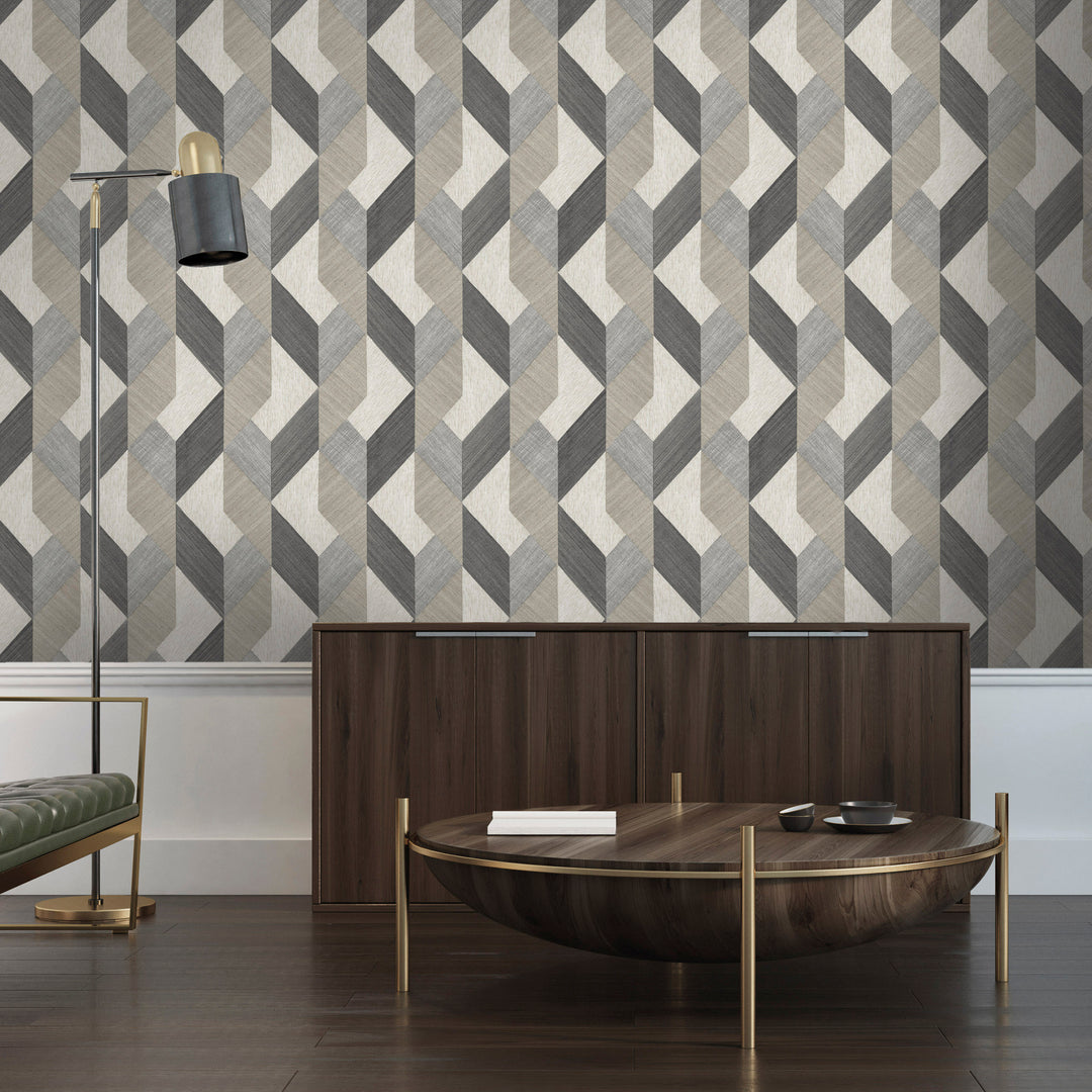 Geometric Printed Faux Grasscloth - 8271 97