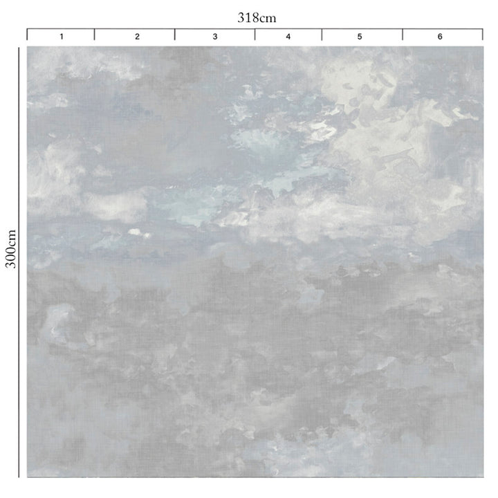 Pearlescent Cloud Mural - 8281 53