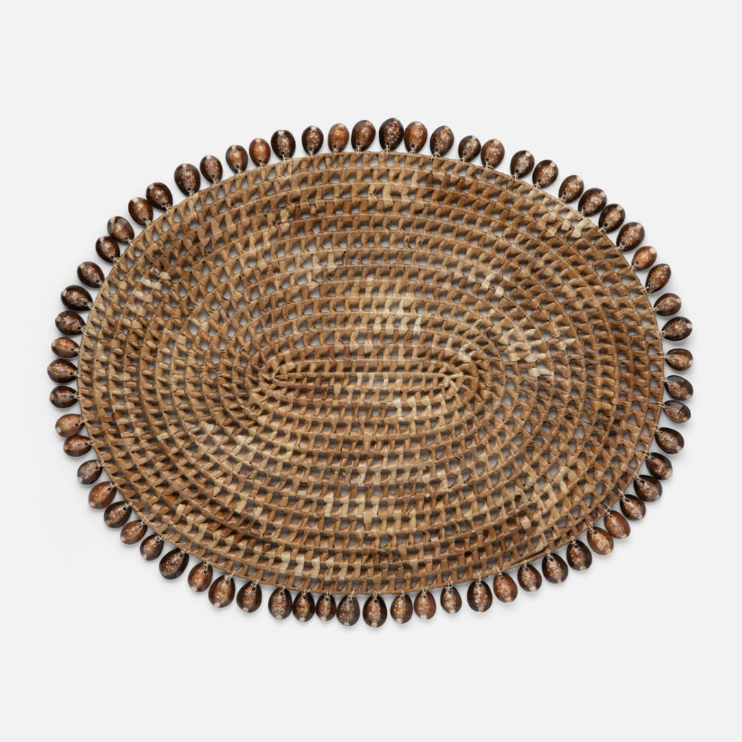 Round Beaded Placemat Acacia by District Home