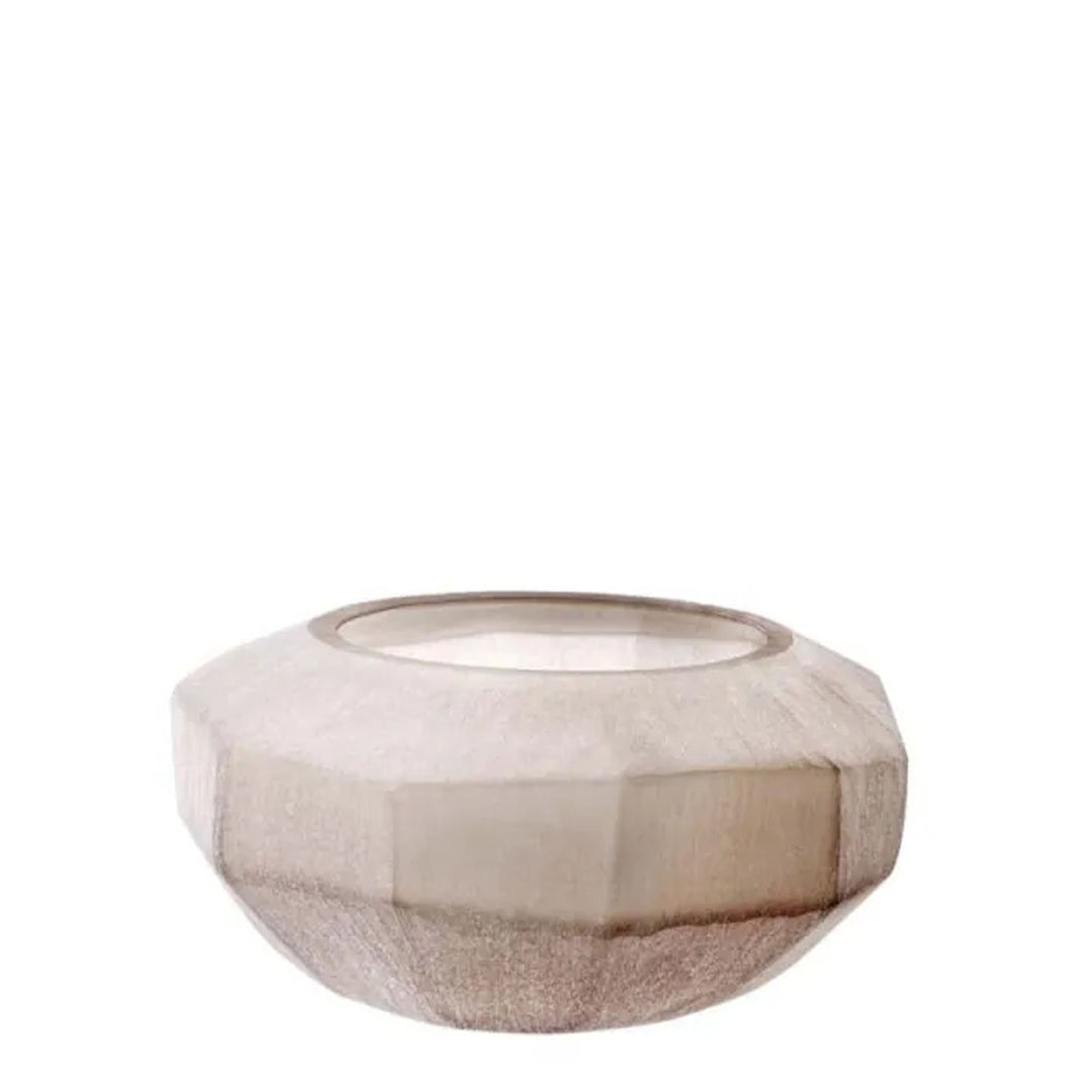 Beige ceramic bowl on a white background. Decorative Bowl Adria by District Home