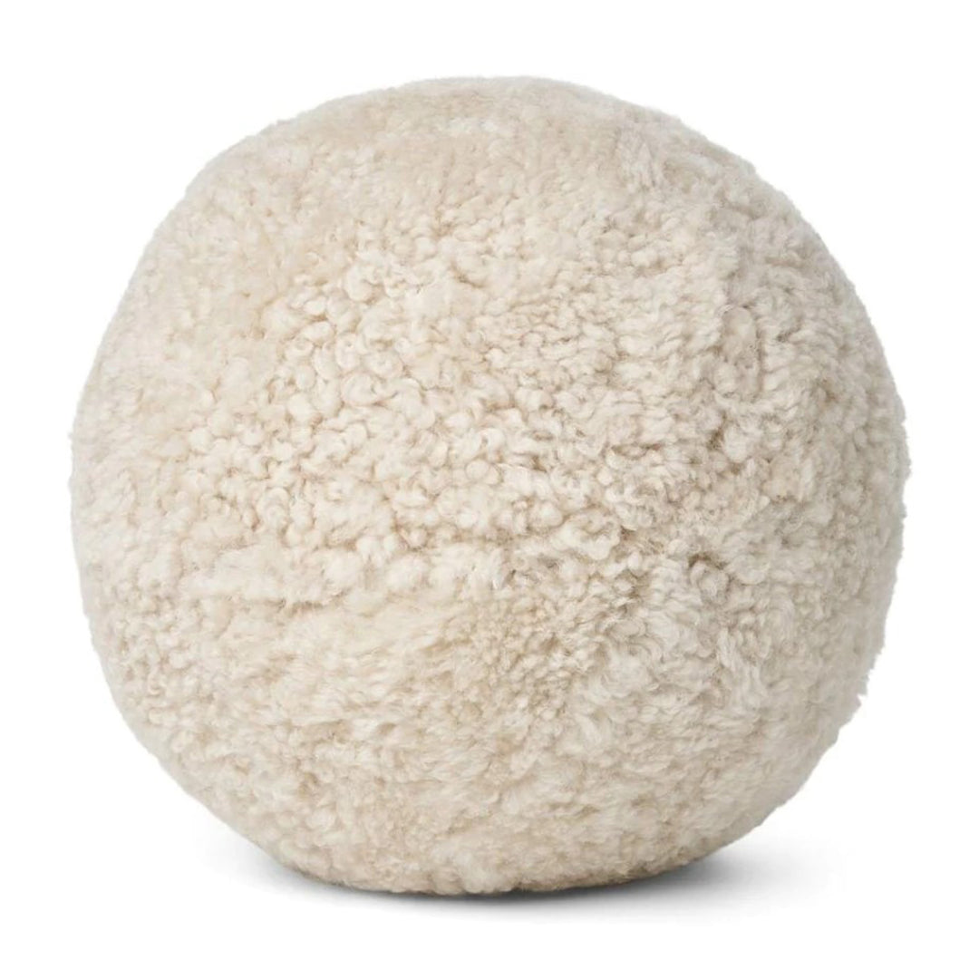 Round Sheepkskin Pillow Alite LOW by District Home