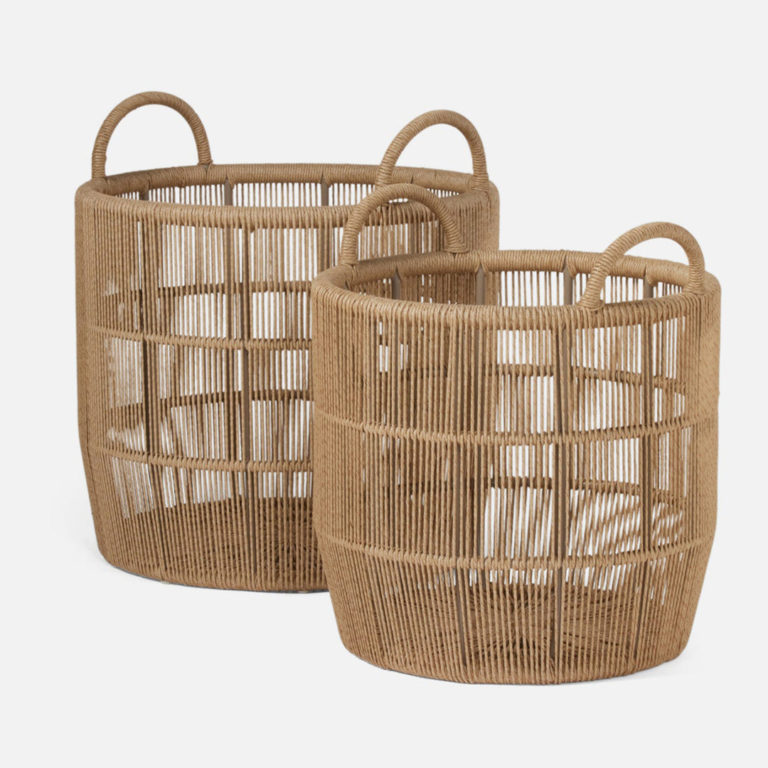 Outdoor Set of 2 Rope Baskets Allison B by District Home