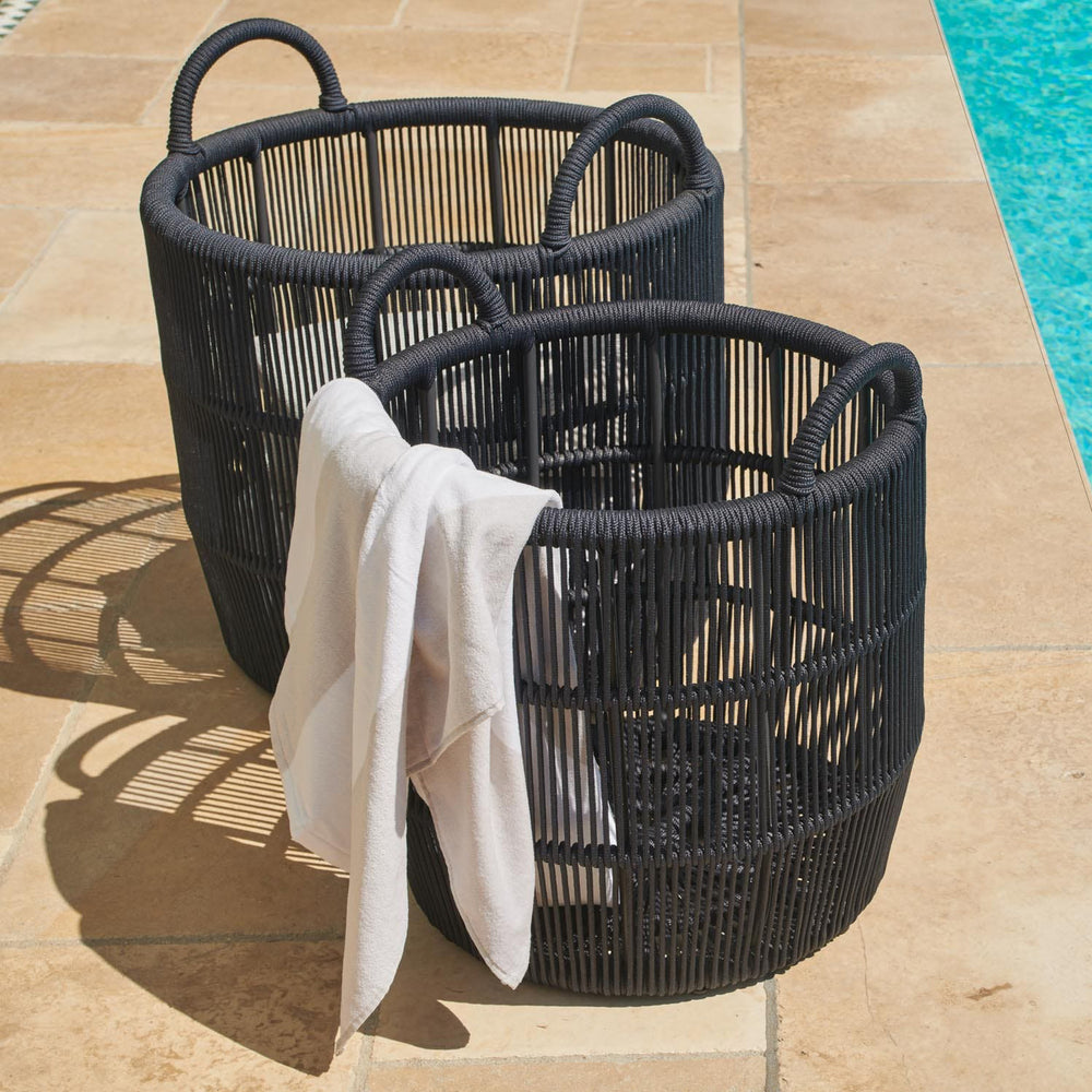 Outdoor Set of 2 Rope Baskets Allison N by District Home