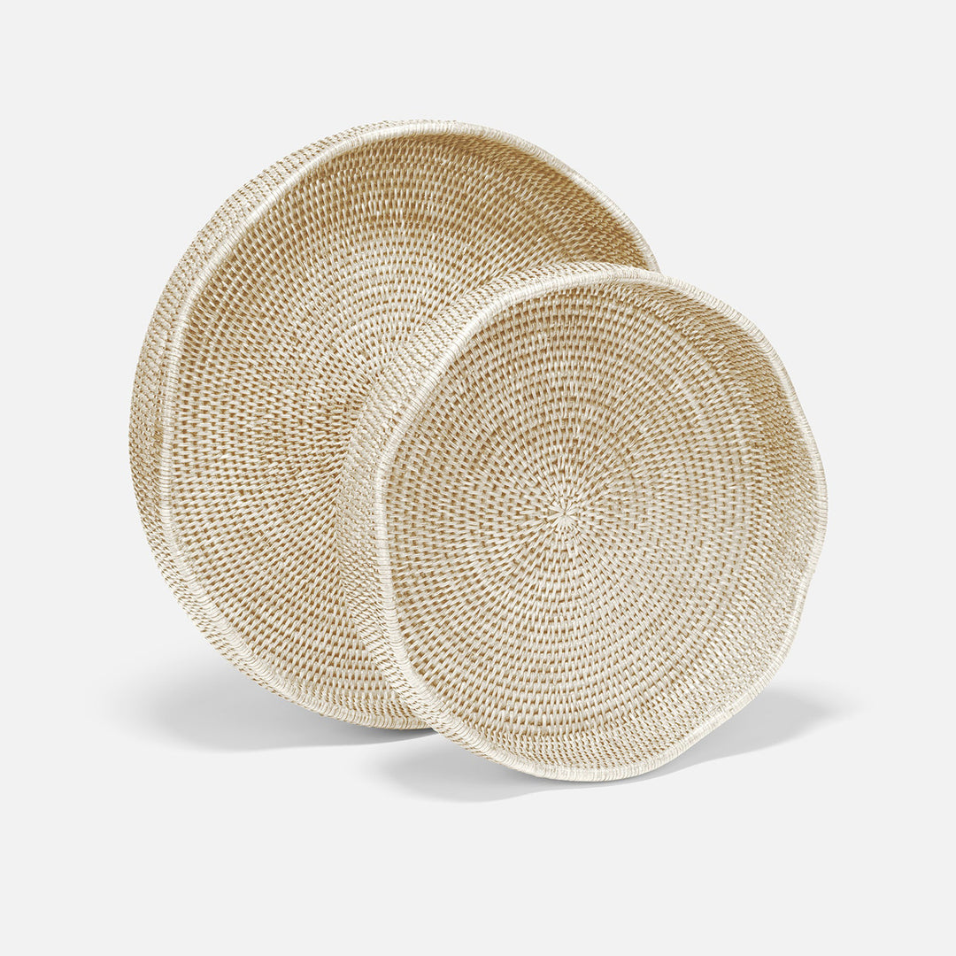 Two woven baskets on a light gray background. Decorative Tray Chianna S by District Home