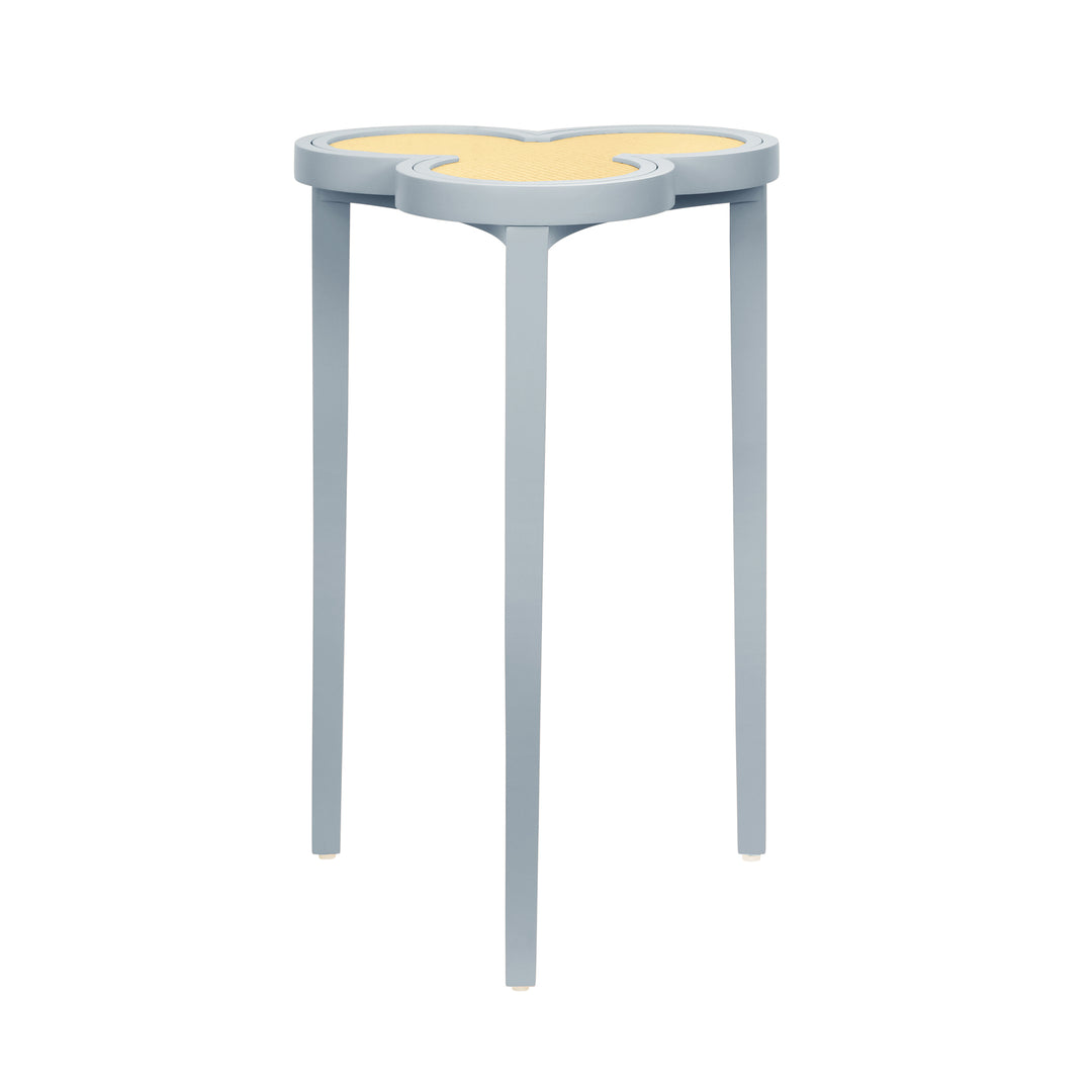 Heart-shaped table with yellow top and gray base on a white background Accent Table Daxon District Home