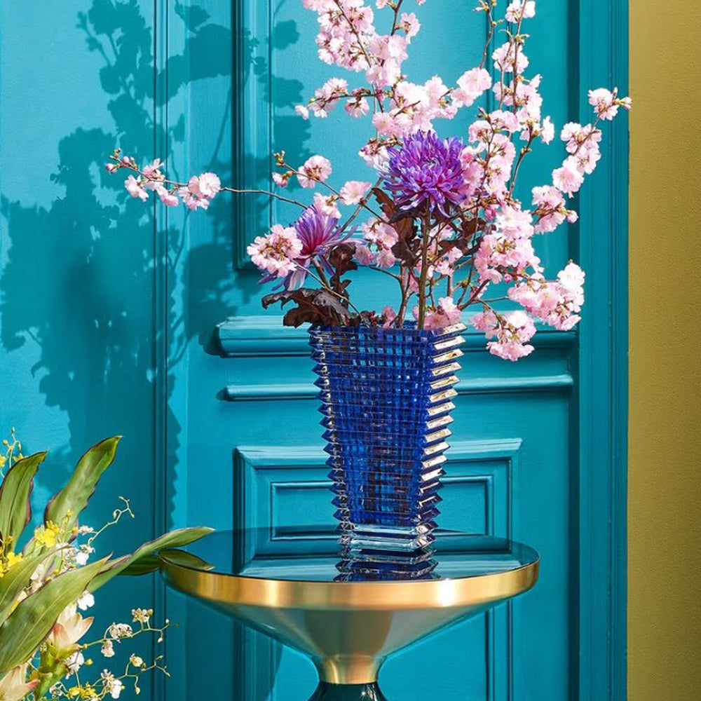 Baccarat Eye Vase Rectangular S Blue District Home 