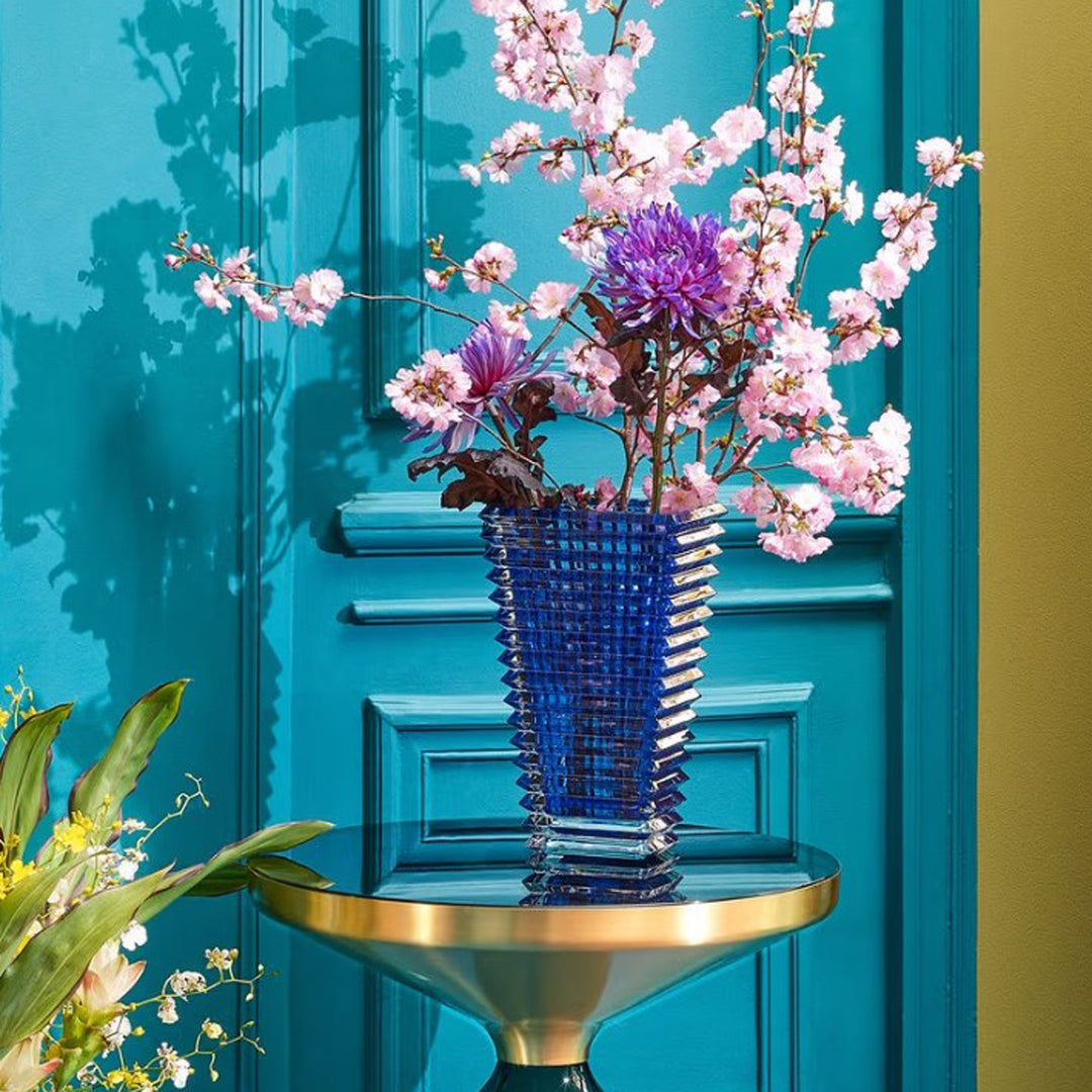 Baccarat Eye Vase Rectangular S Blue District Home 