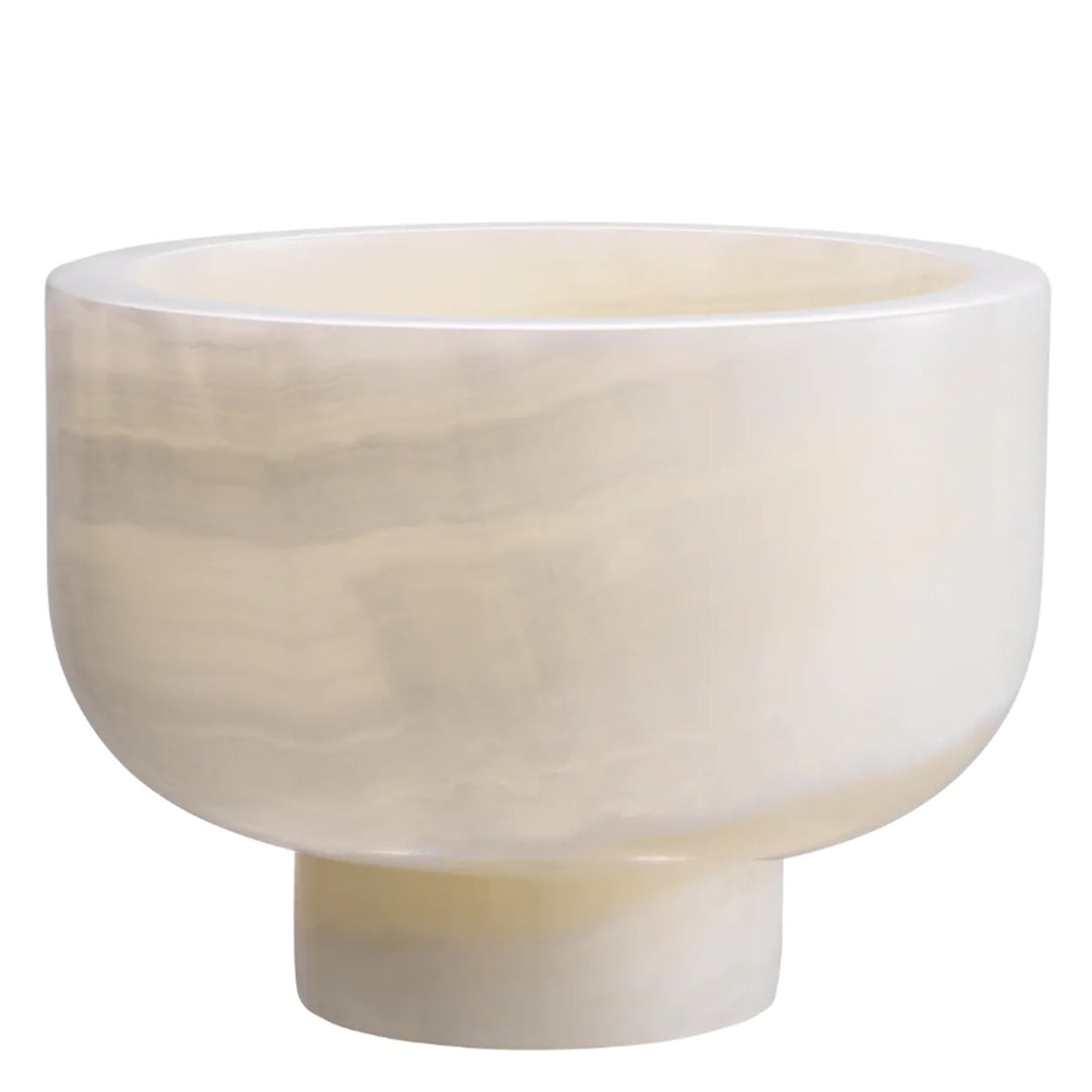Beige ceramic bowl on a white background. Decorative Bowl Fez by District Home