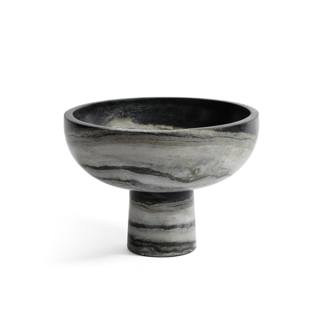 Marble-textured bowl on a white background Decorative Bowl Footy District Home