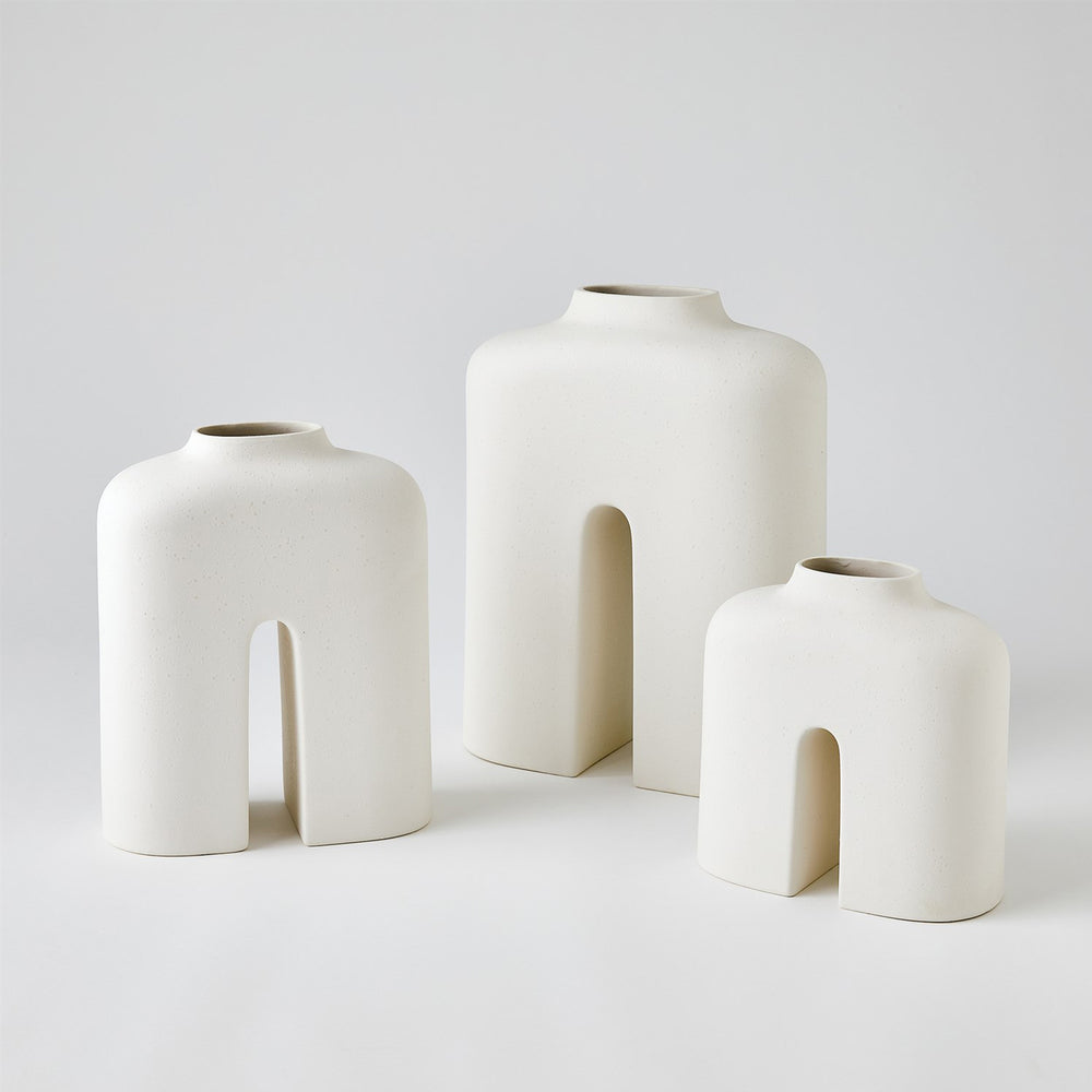 White Ceramic Vase Glade SM by District Home