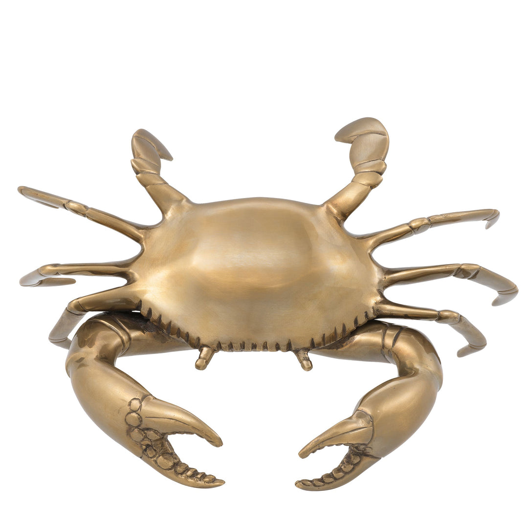 Gold crab-shaped object on a white background Decorative Sculpture Hermit District Home