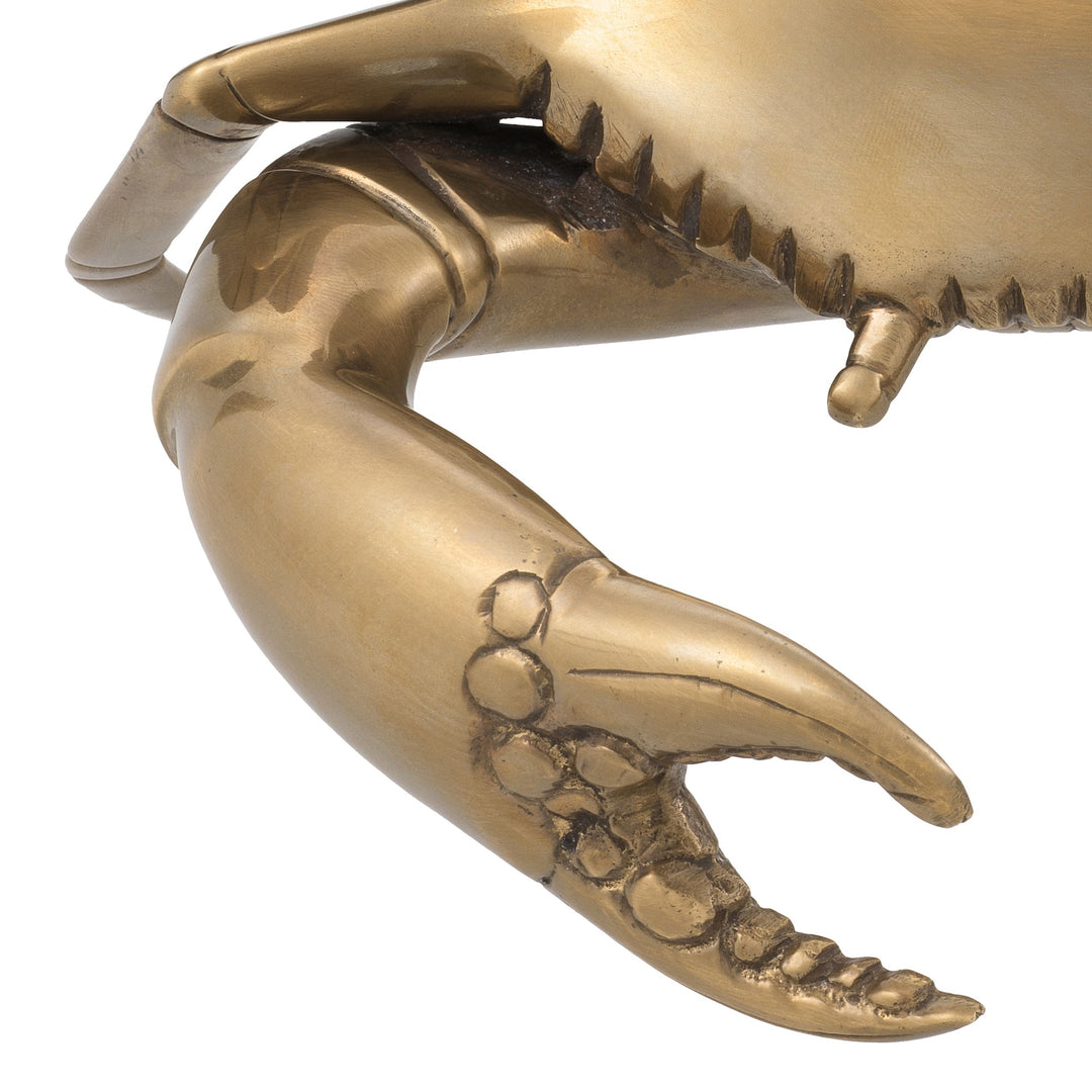 Gold crab-shaped object on a white background Decorative Sculpture Hermit District Home