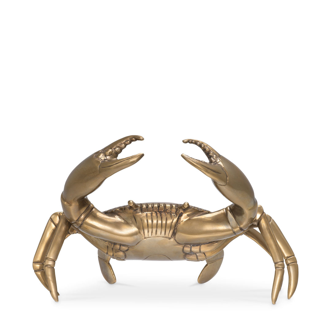 Gold crab-shaped object on a white background Decorative Sculpture Hermit District Home