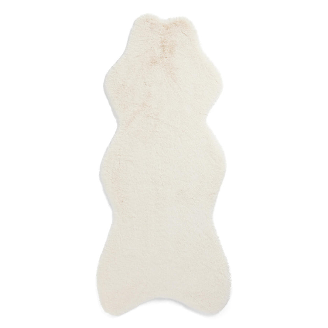 Ivory Faux Sheepskin Runner Rug by District Home