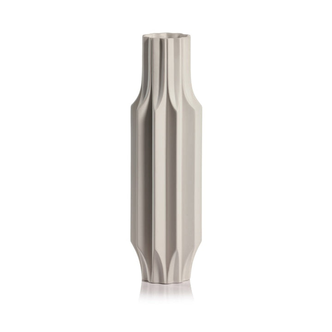 Metallic vase with a geometric design on a white background Ceramic Vase Izu District Home