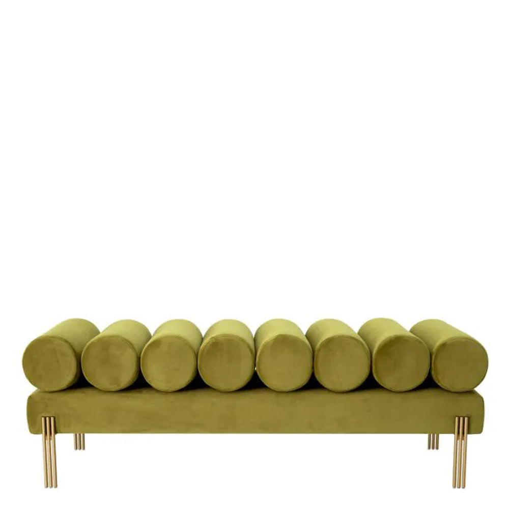 Green Velvet Bench Katie by District Home