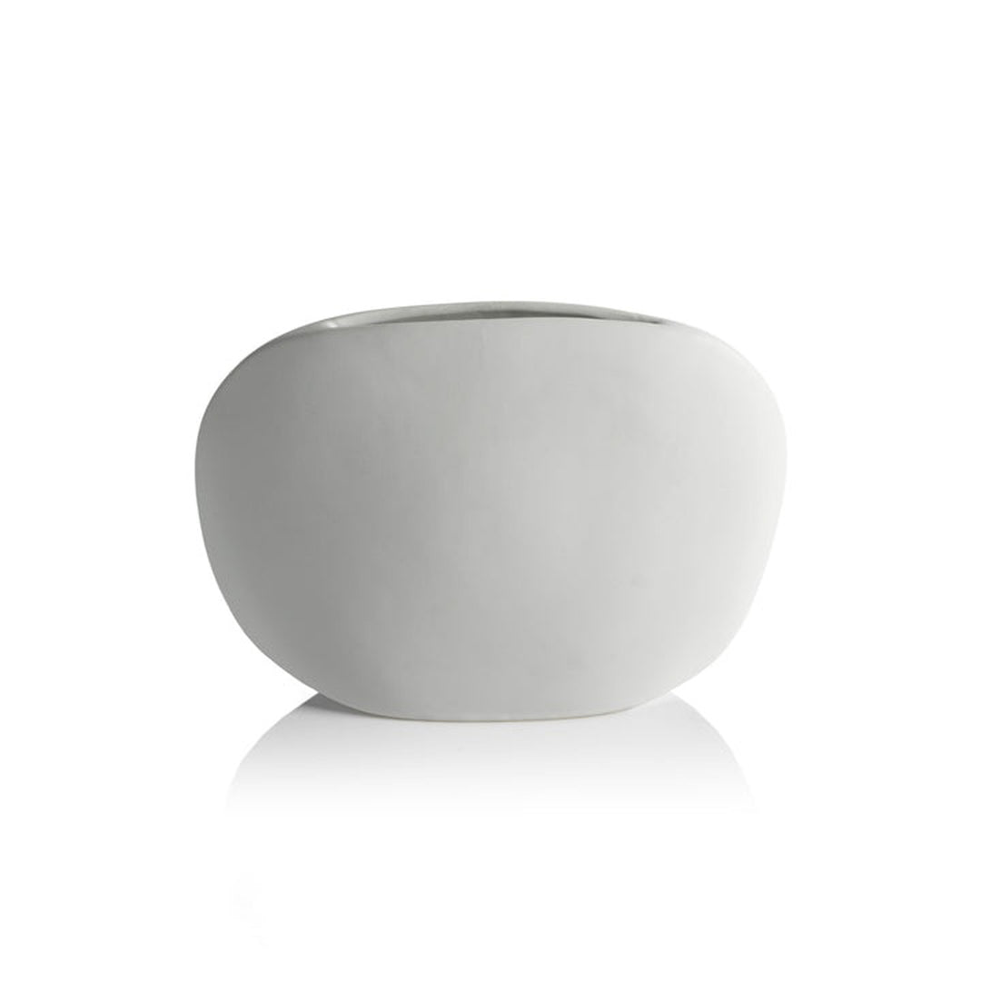 White ceramic bowl on a white background Organic Vase Kismet S District Home