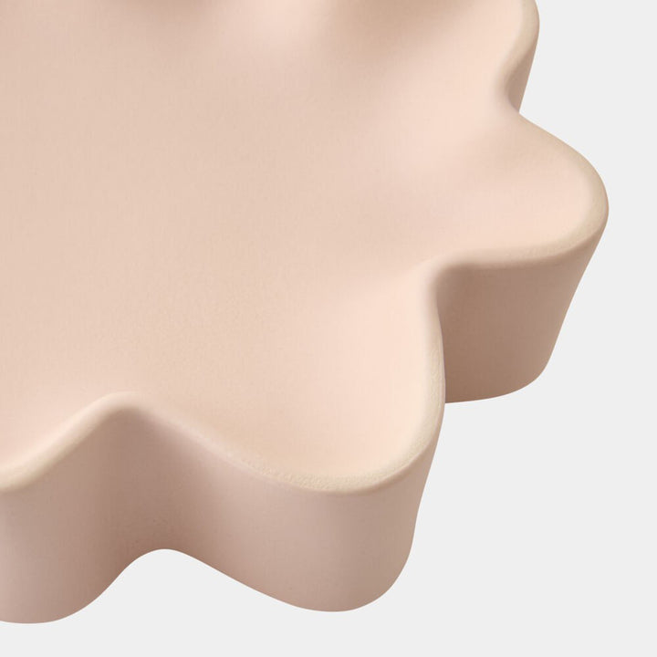 Floral-patterned ceramic dish on a light gray background. Decorative Bowl Ochre P by District Home