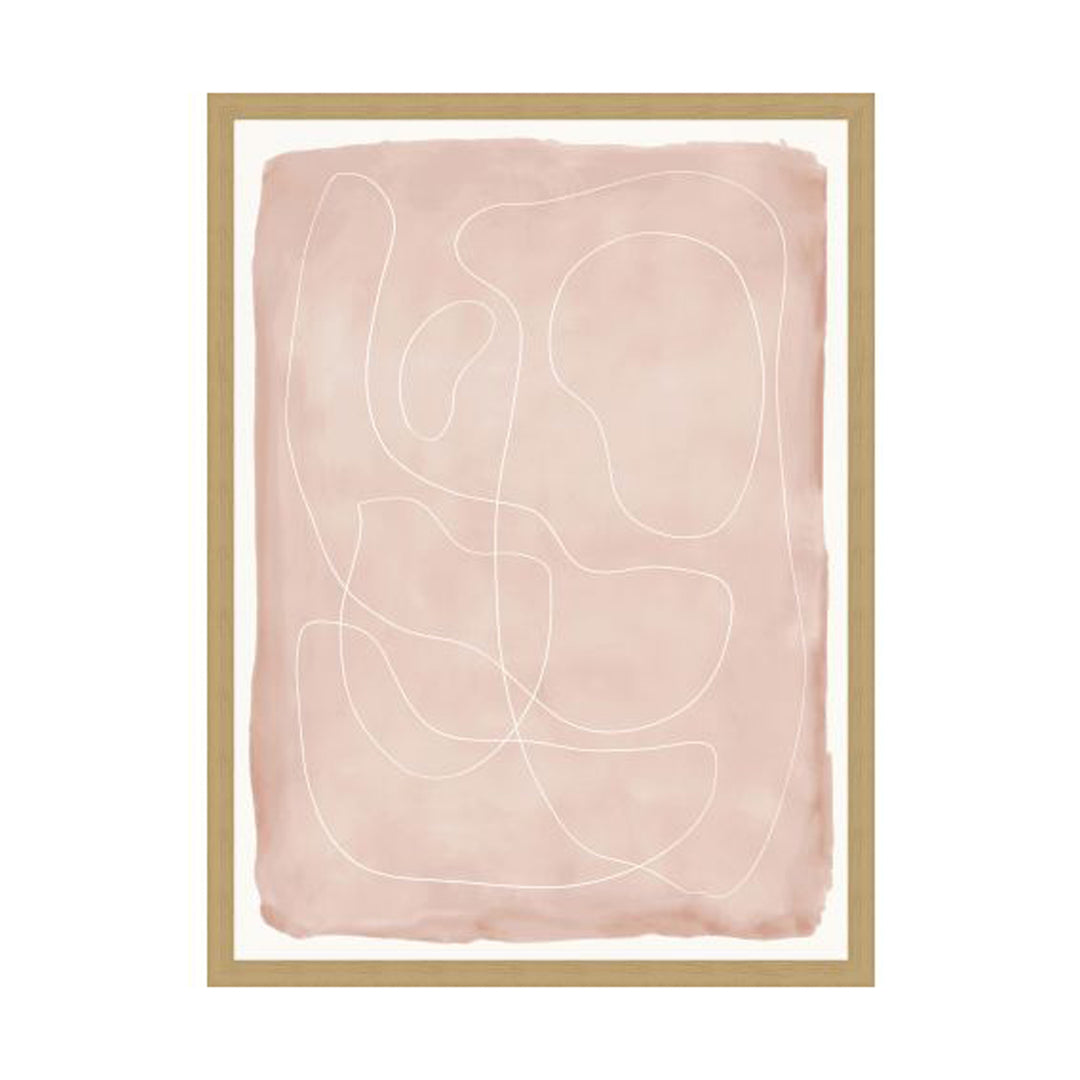Blush Canvas Abstract Art Rose