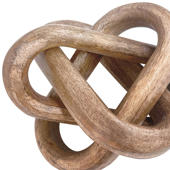 Wooden knot sculpture on a white background Decorative Sculpture Toby District Home