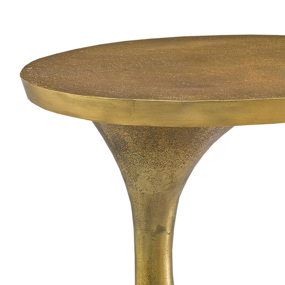 Gold side table on a white background Accent Table Vega by District Home