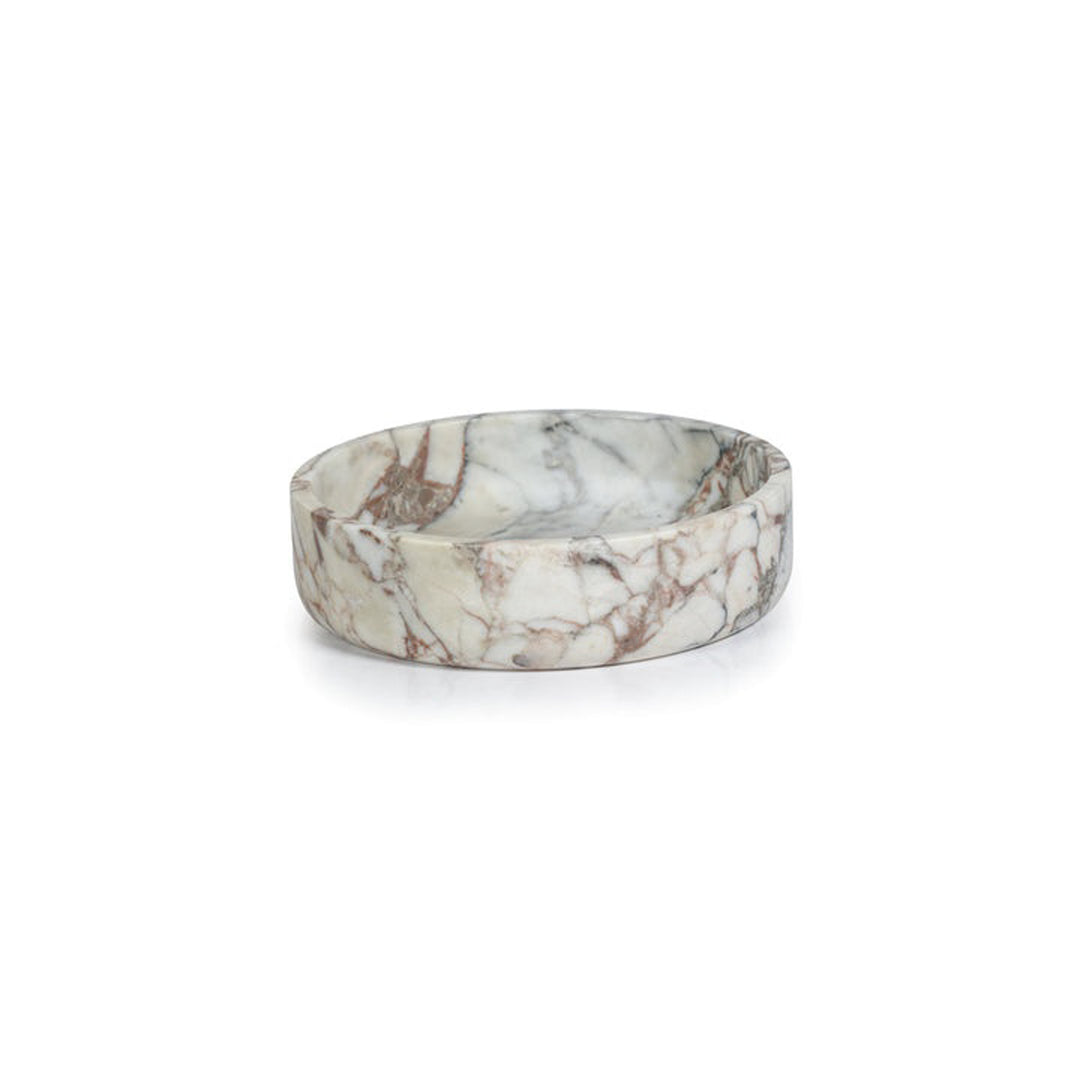 Marble-patterned ring on a white background Decorative Bowl Verona District Home