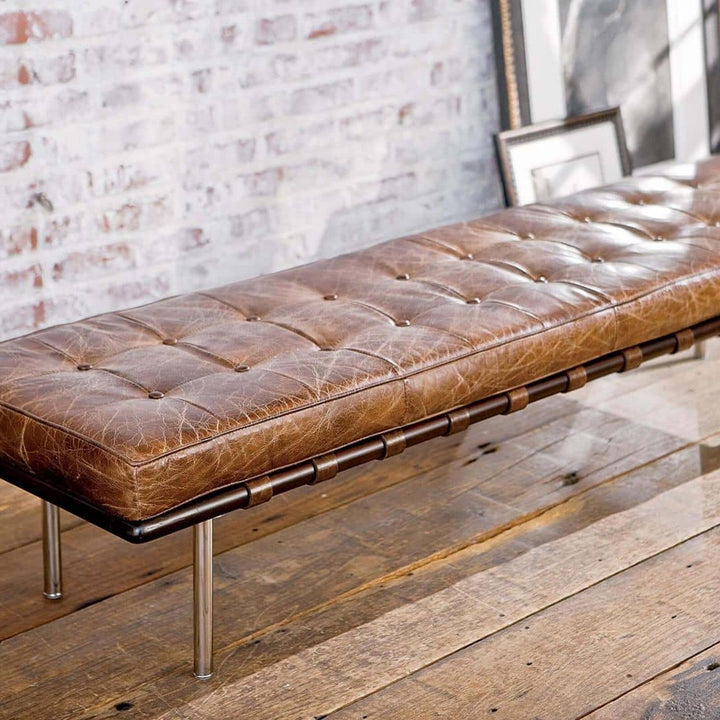 Tufted Gallery Bench Werner BR - District Home