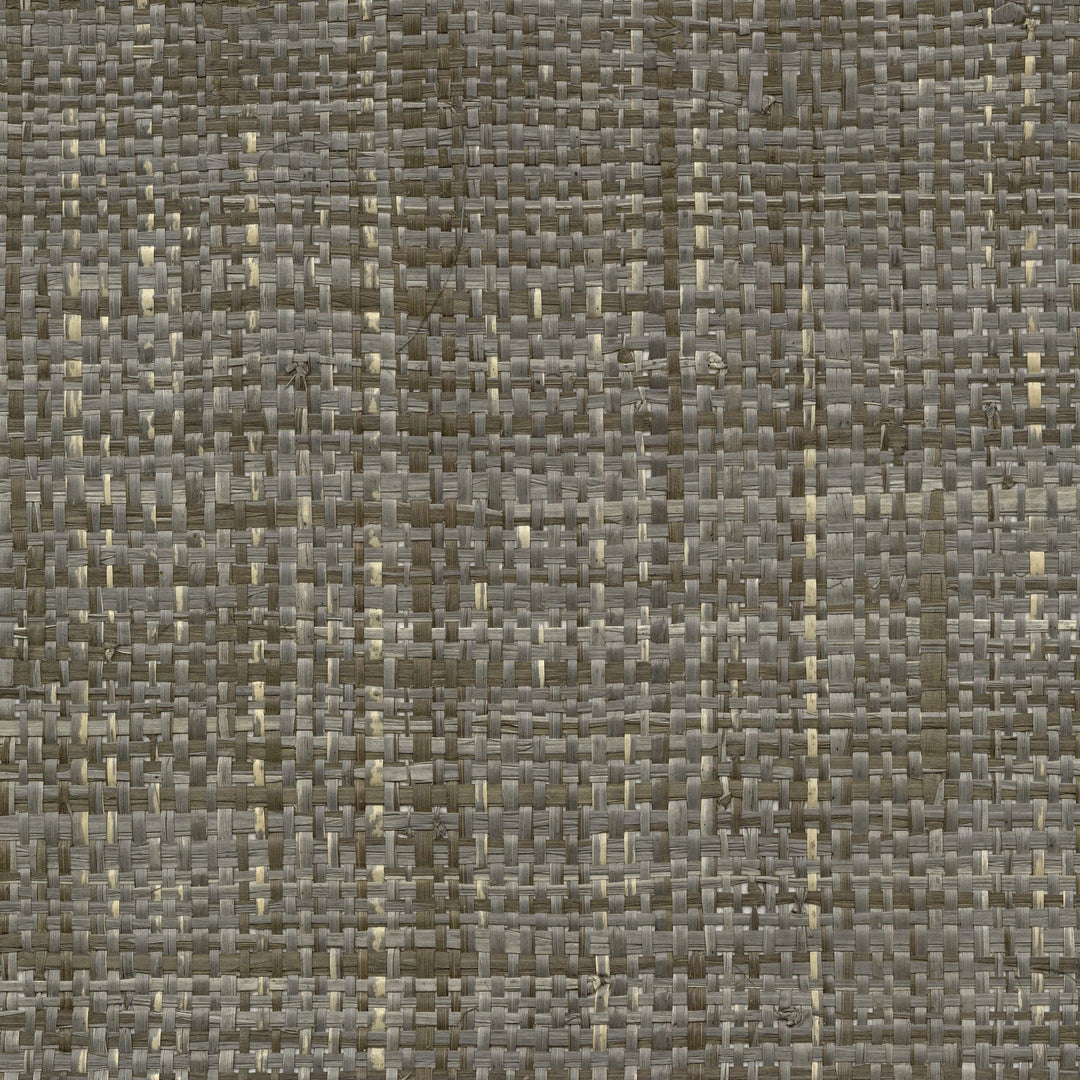 Crosshatch Grasscloth Charcoal - 2700 97 by District Home