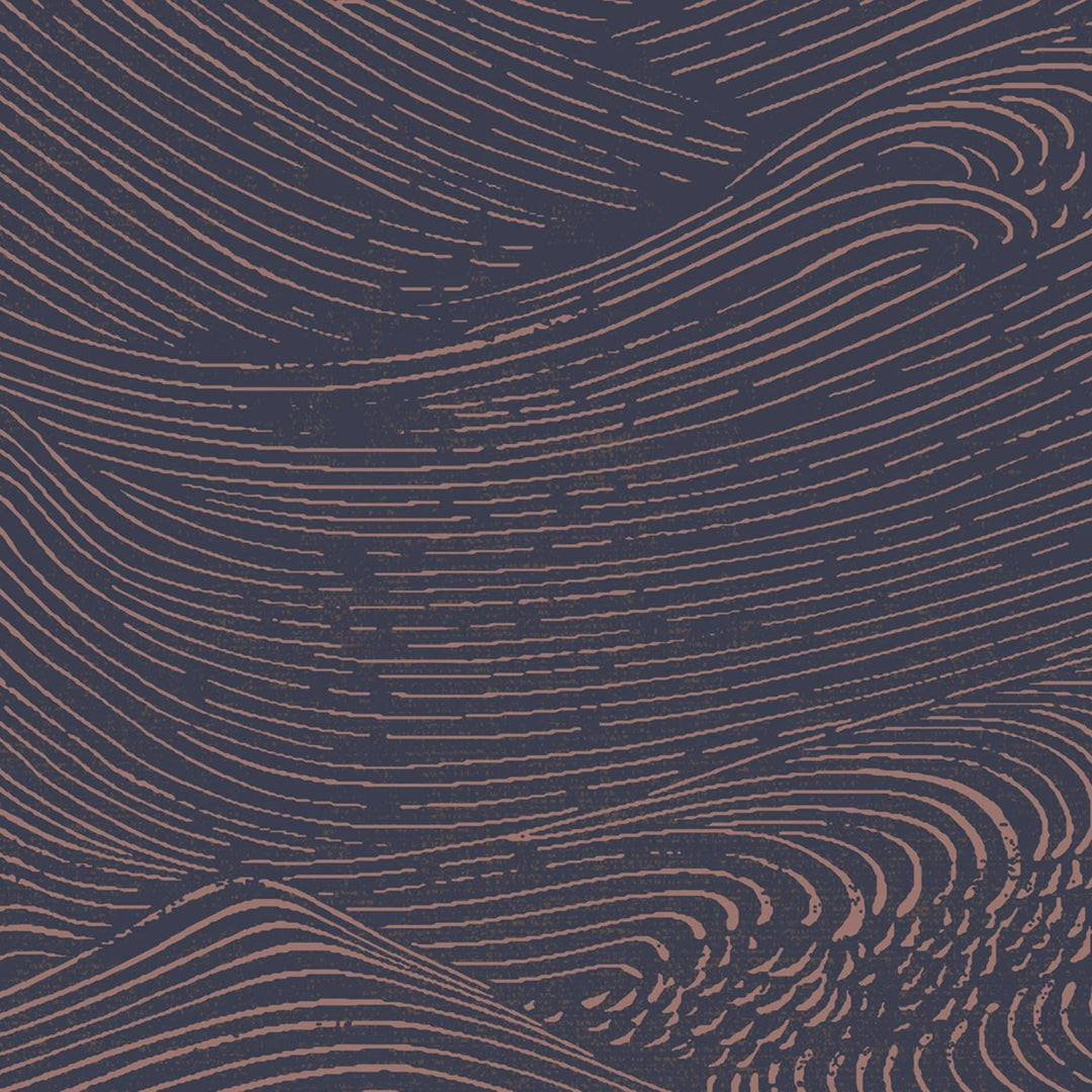 Blue Textured Waves - 52086 58 by District Home