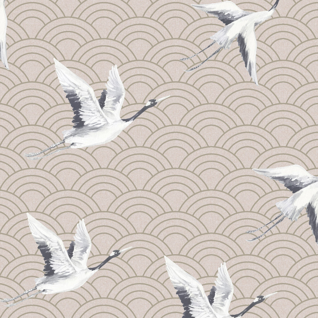 Cranes With Pink Scalloped - 8189 41 by District Home 