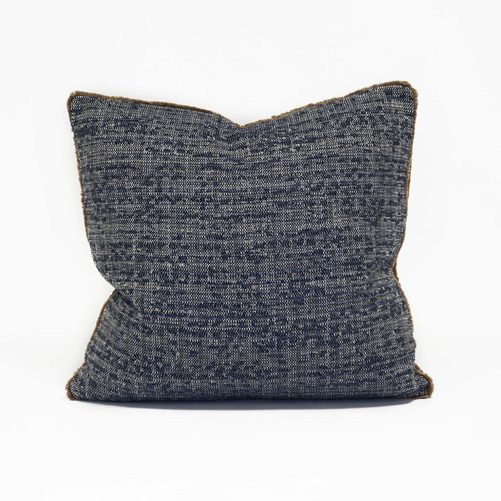 Textured Navy With Fringe Pillow
