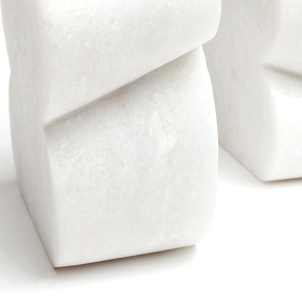 White Marble Bookends Carissa by District Home