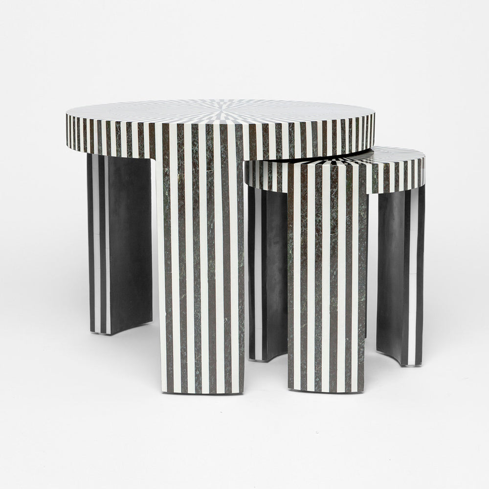 Striped Nesting Tables Cecilia by District Home