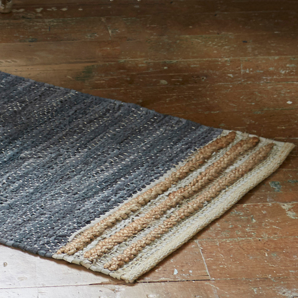 Leather Jute Rug Cheryl