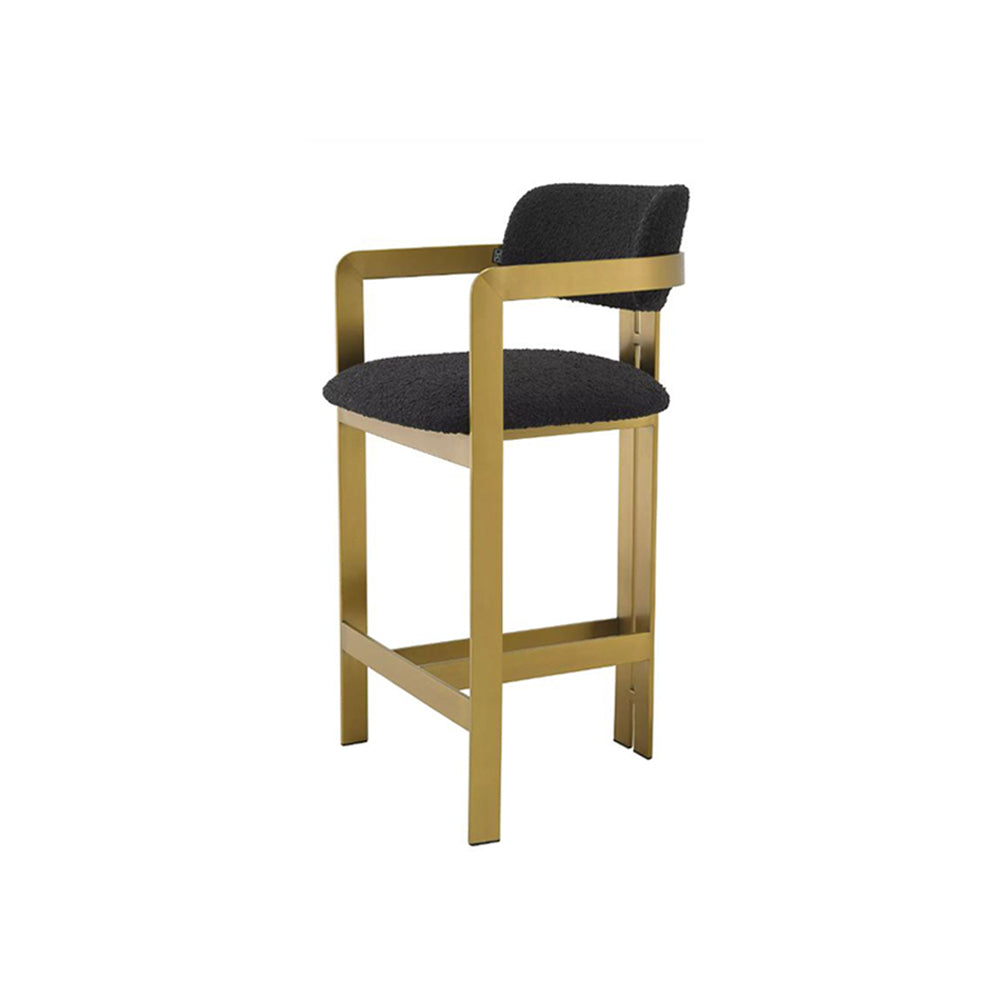 Upholstered Counter Stool Damir BLK By District Home