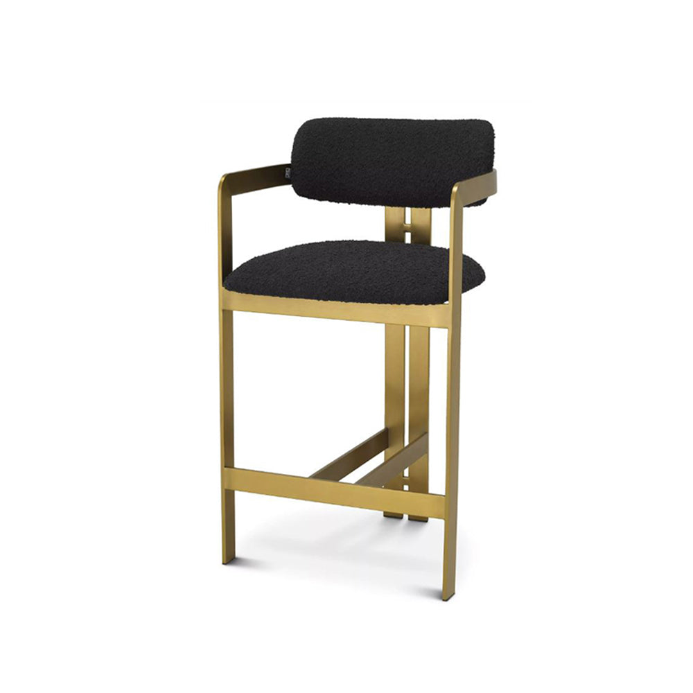 Upholstered Counter Stool Damir BLK by District Home