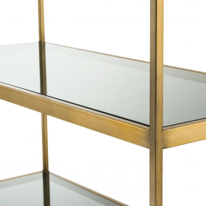 Brass and Glass Shelving Fitz by District Home