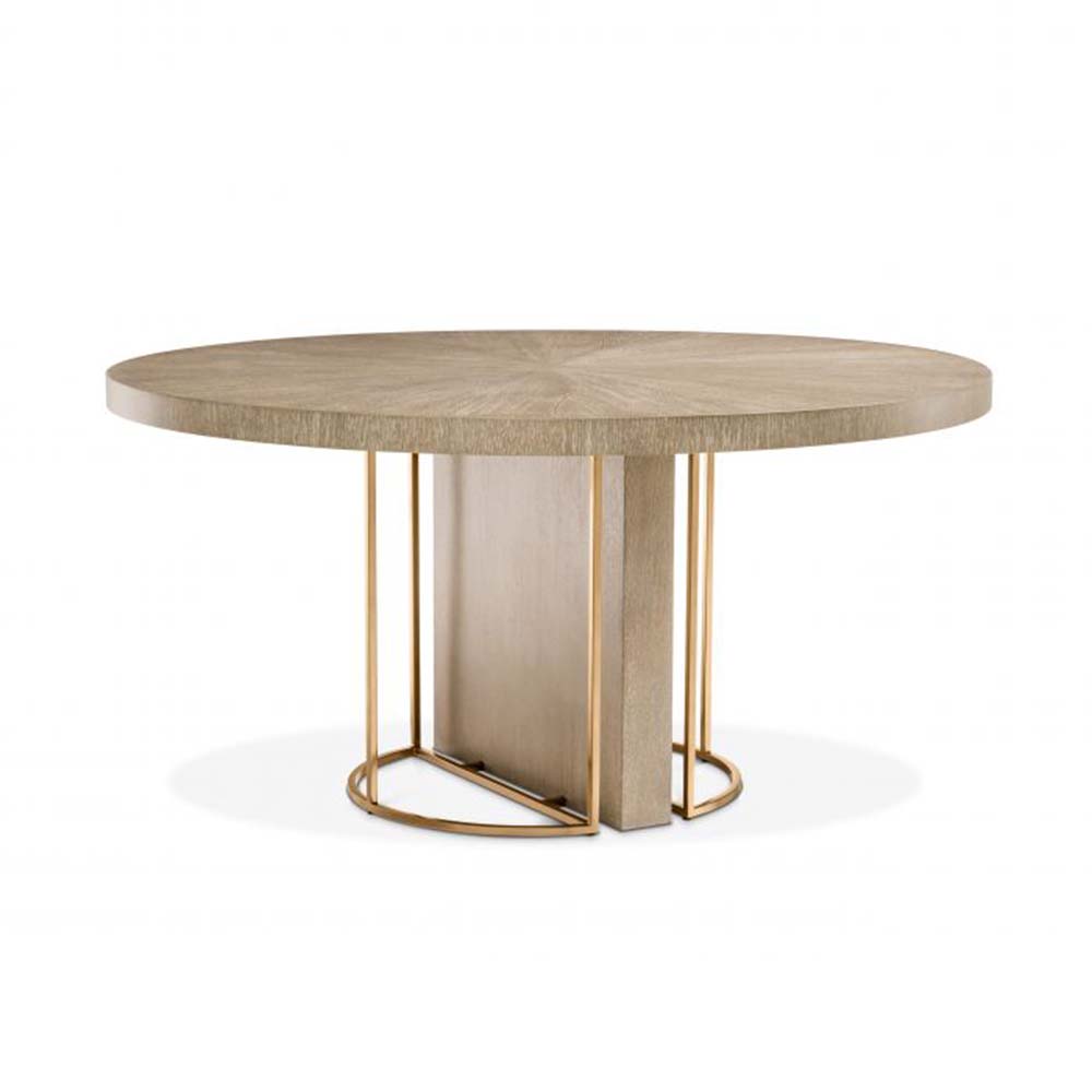 Oak Veneer Dining Table Maria by District Home