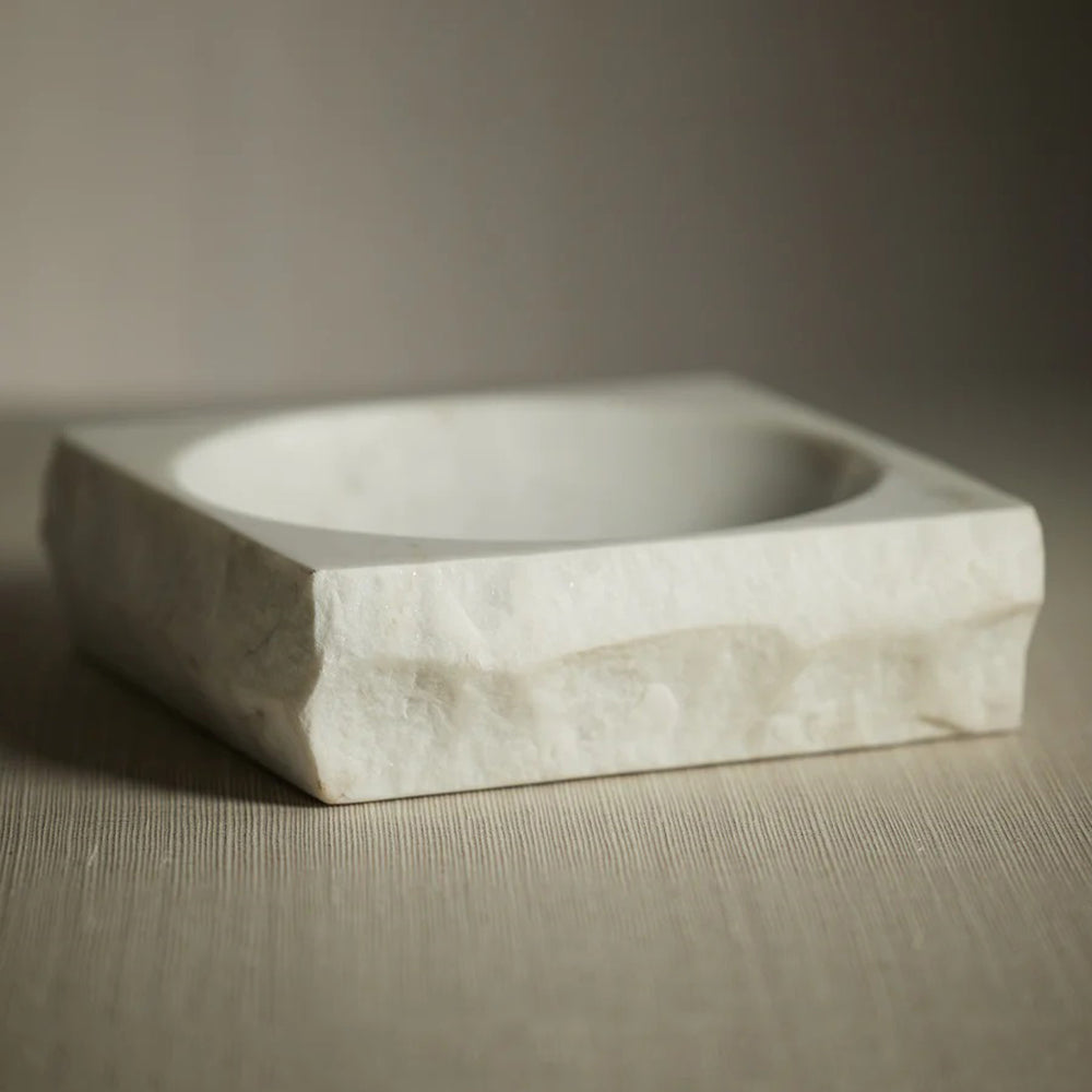 White Marble Square Bowl Mullins by District Home