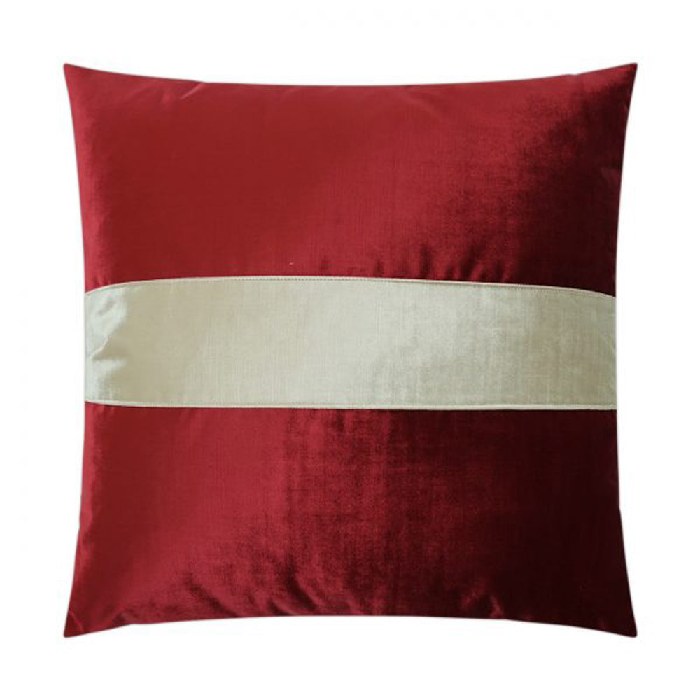 Colorblock Velvet Pillow Ruby by District Home