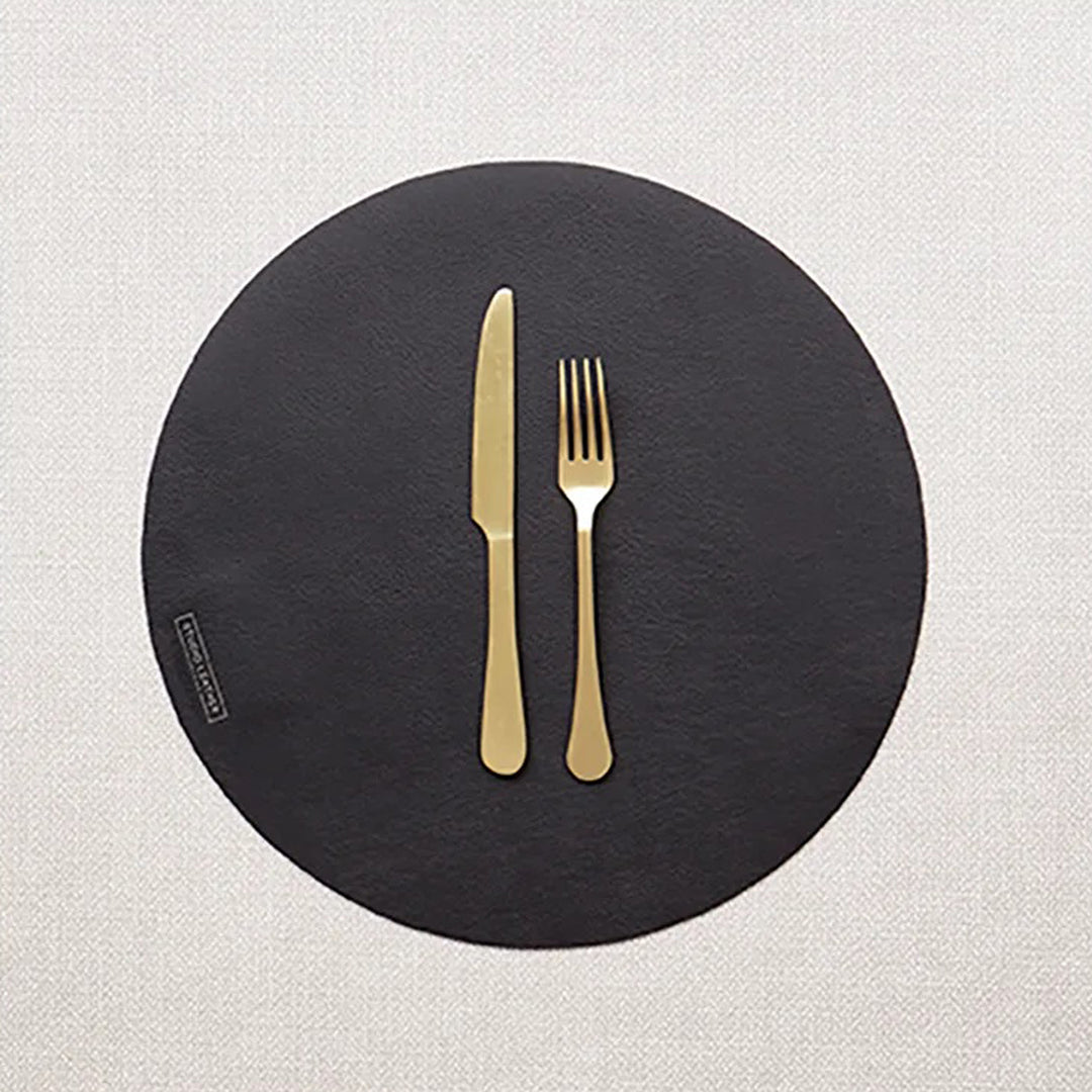 Round Leather Placemat Sadie B