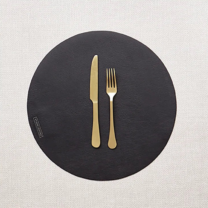 Round Leather Placemat Sadie B