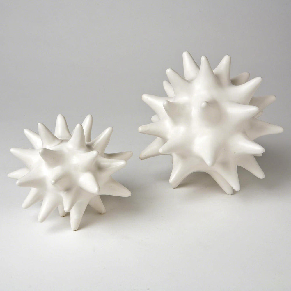 Glaze White Sculpture Spiky L