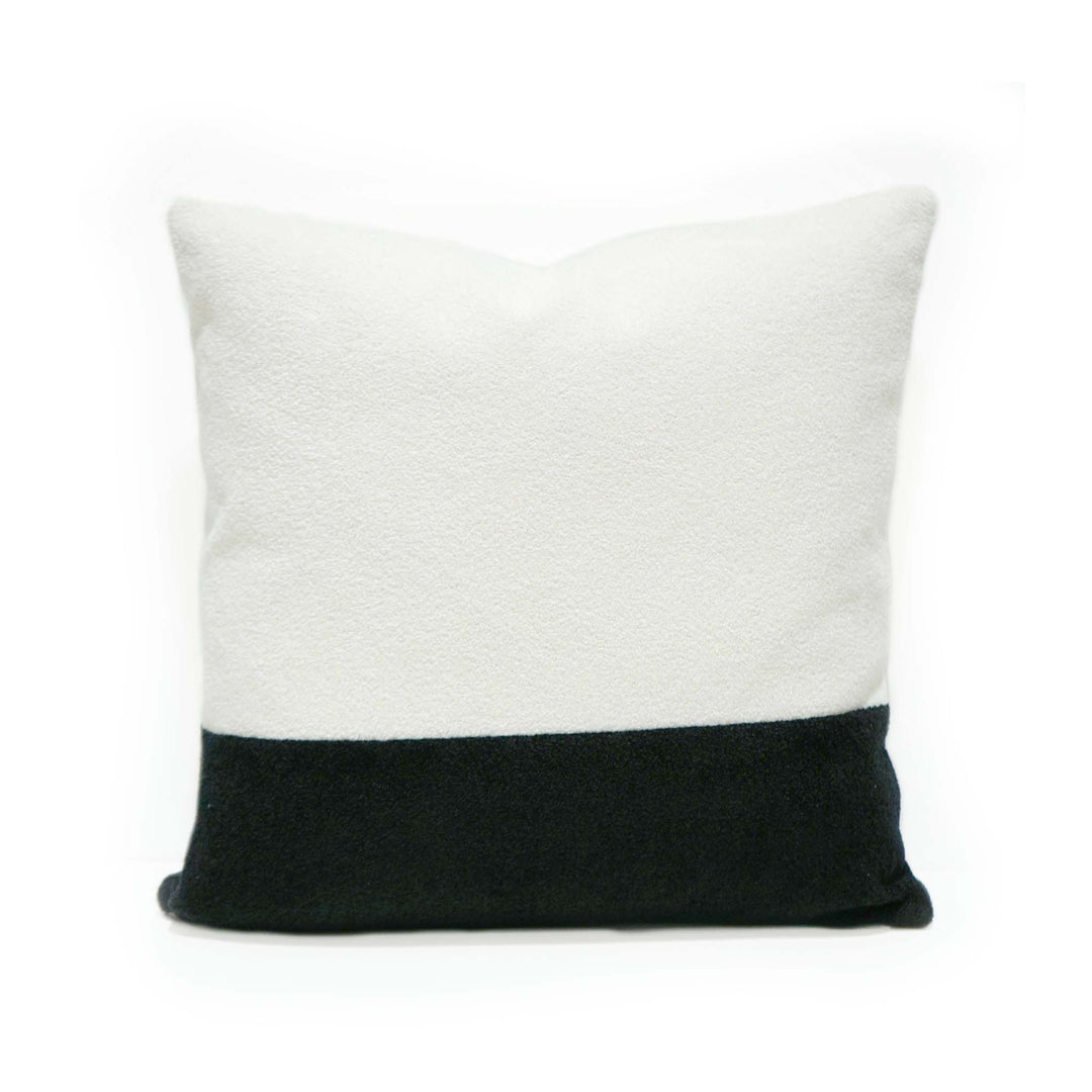 Colorblock Velvet & Linen Pillow