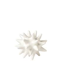 Glaze White Sculpture Spiky S