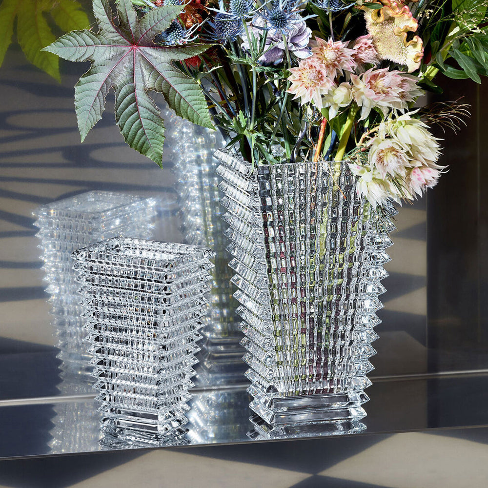 Baccarat Eye Vase Rectangular L Clear