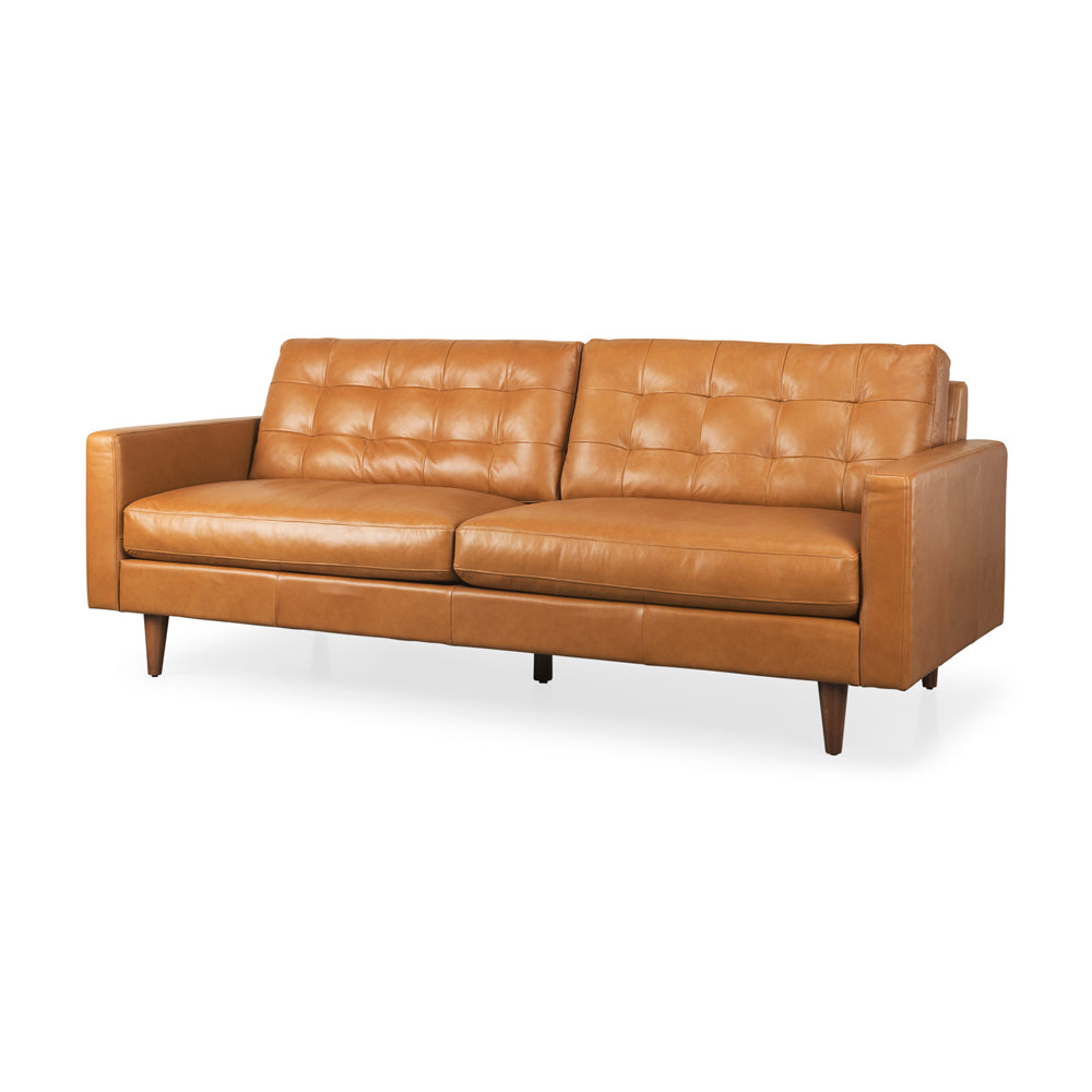 Tufted Leather Sofa Ozzy TN by District Home