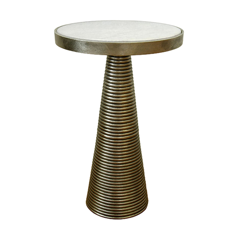 Round Metal End Table Theo by District Home