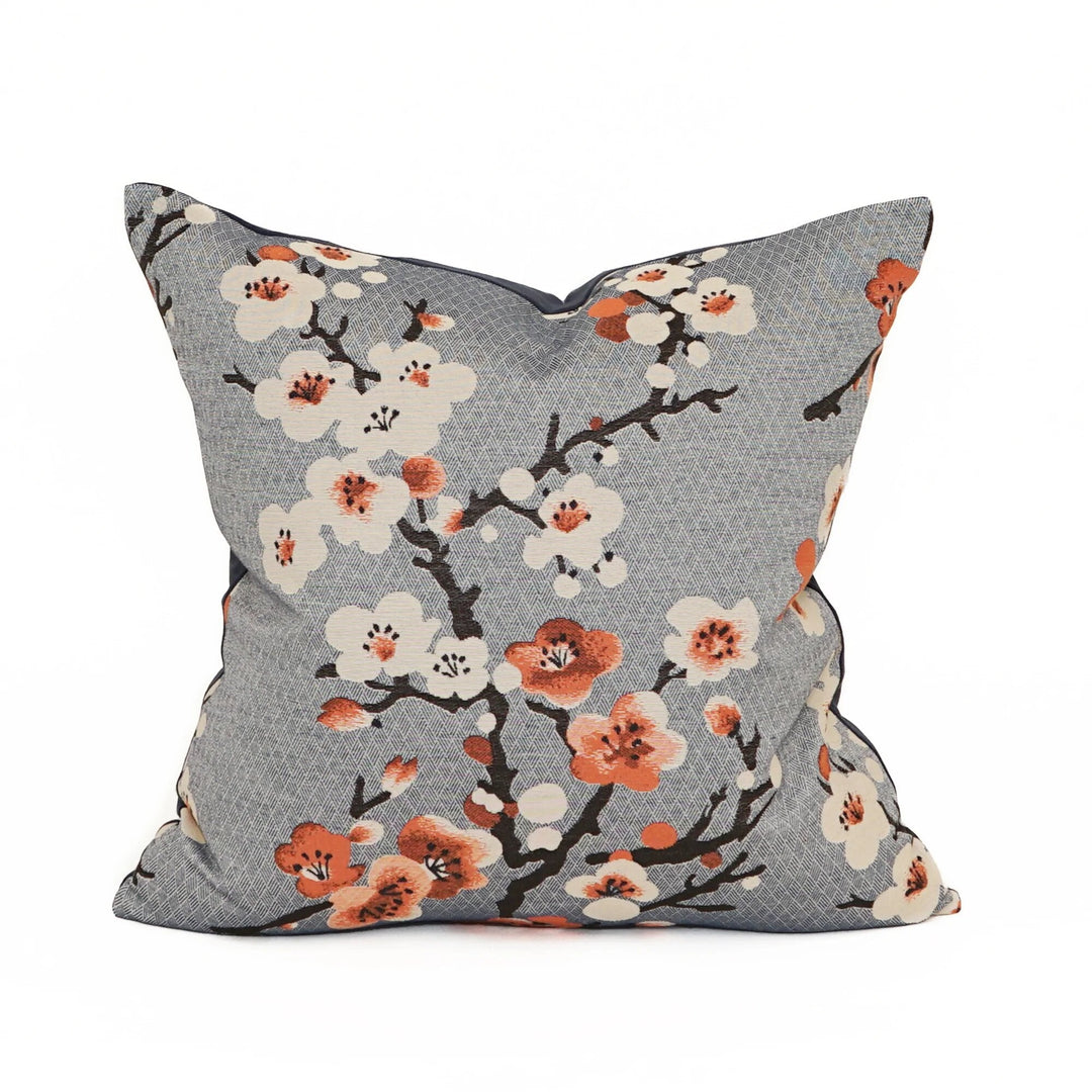 Blossom Indigo & Coral Pillow